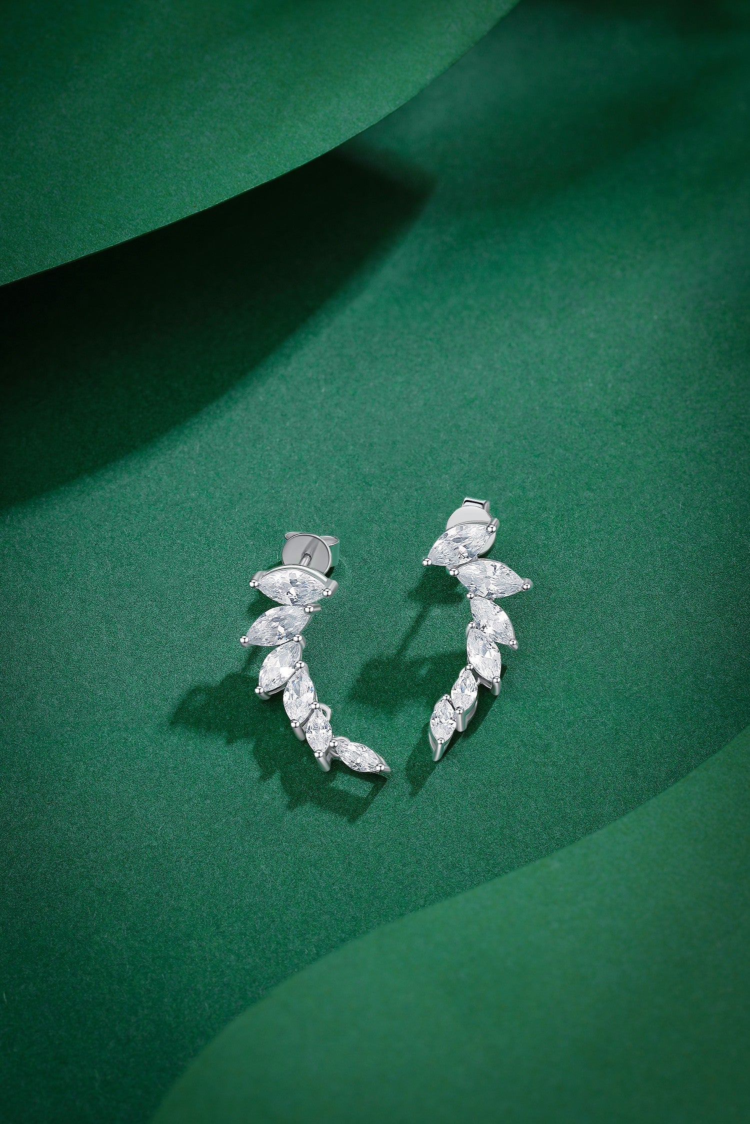 Marquise Radiance Climber Earrings