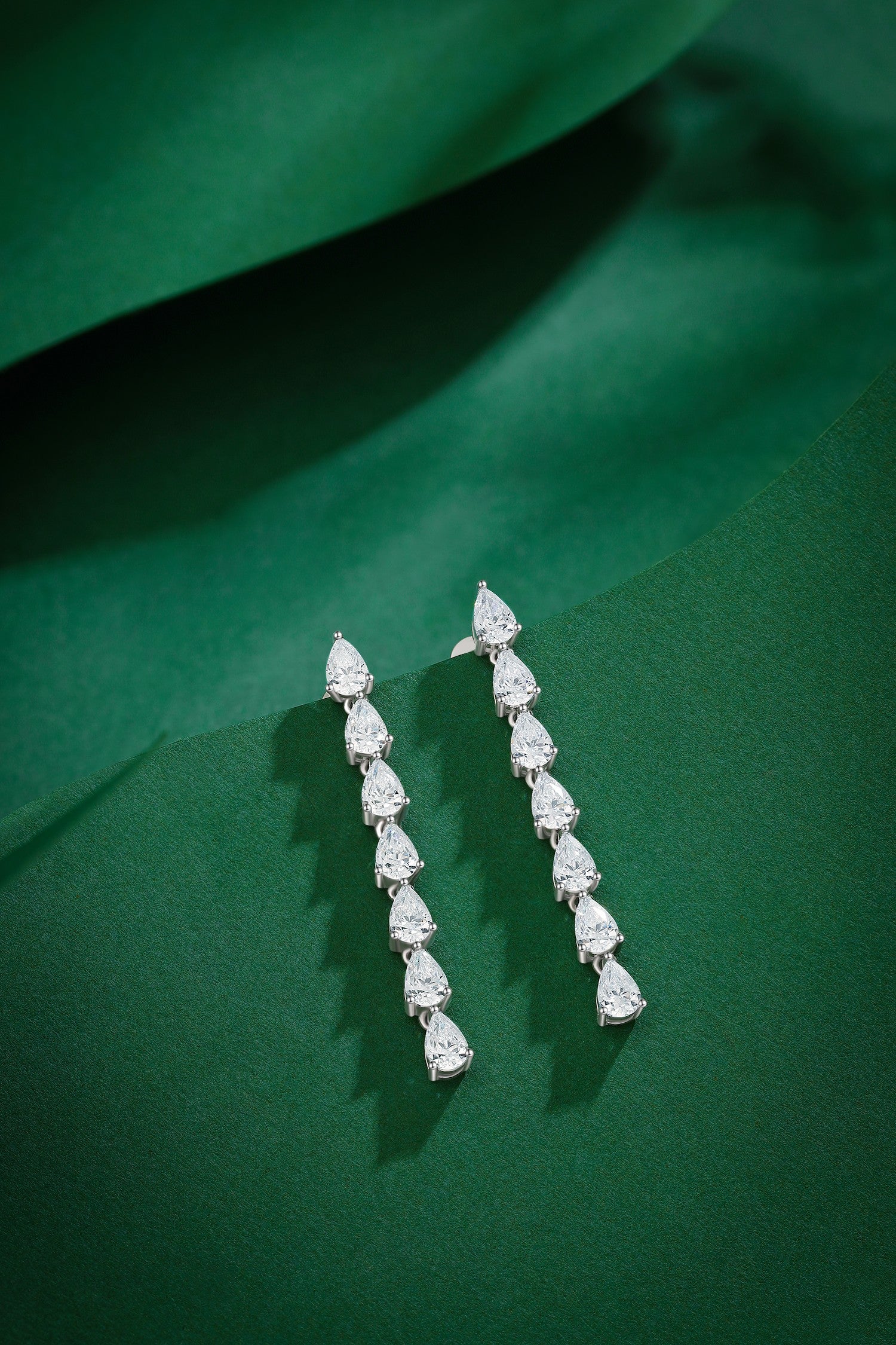 Pear Drop Cascade Earrings