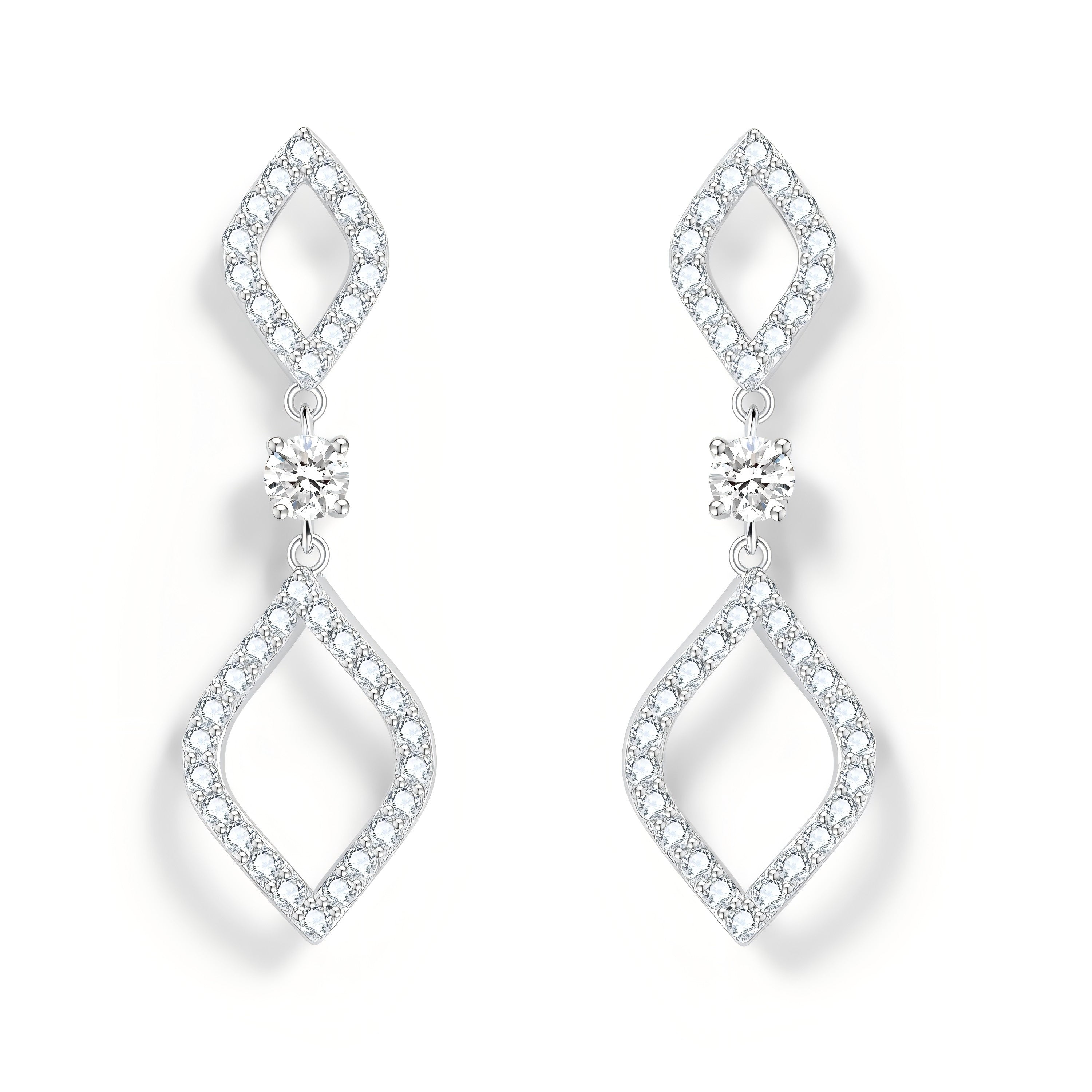 Diamond Harmony Drop Earrings