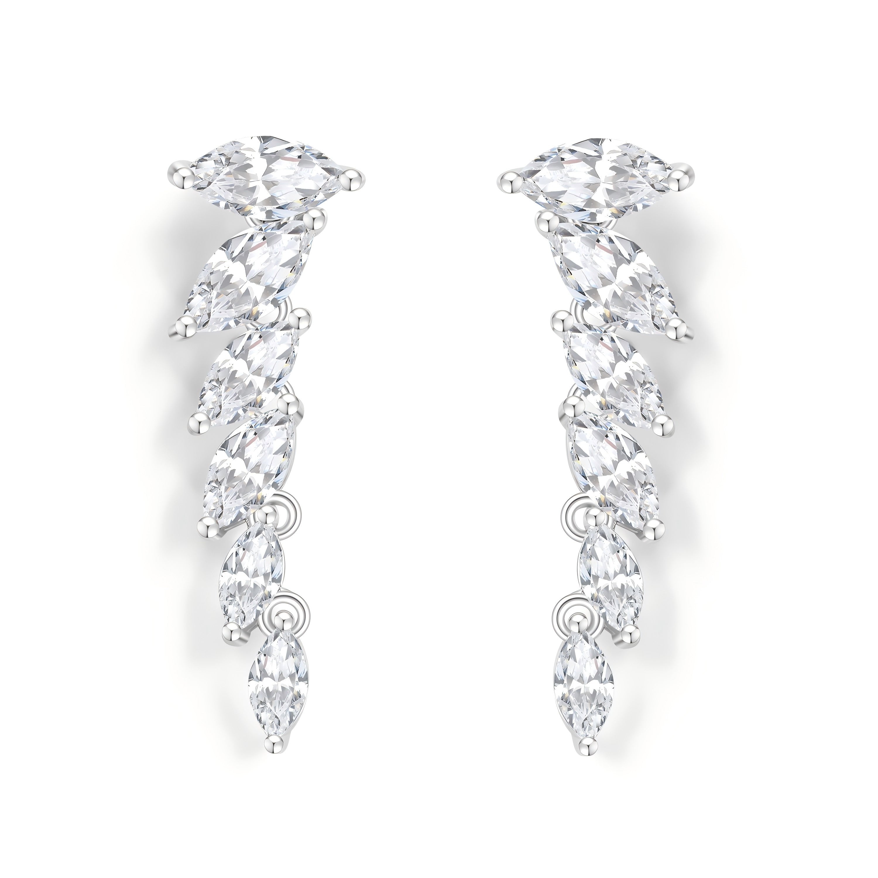 Marquise Radiance Climber Earrings