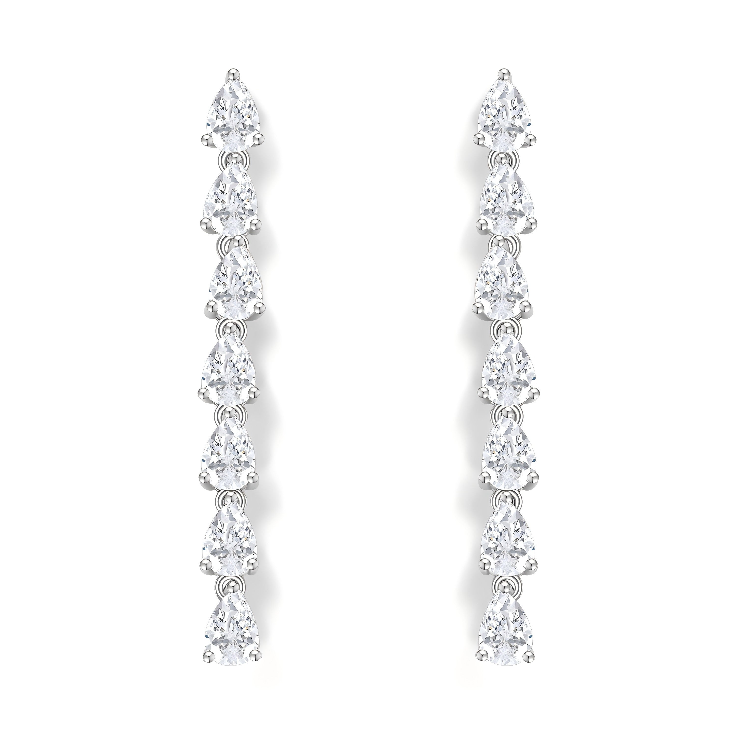 Pear Drop Cascade Earrings